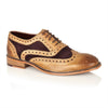 London Brogues Watson Leather Sole Mens Two Tone Lace Up 5 Eye Formal Shoes