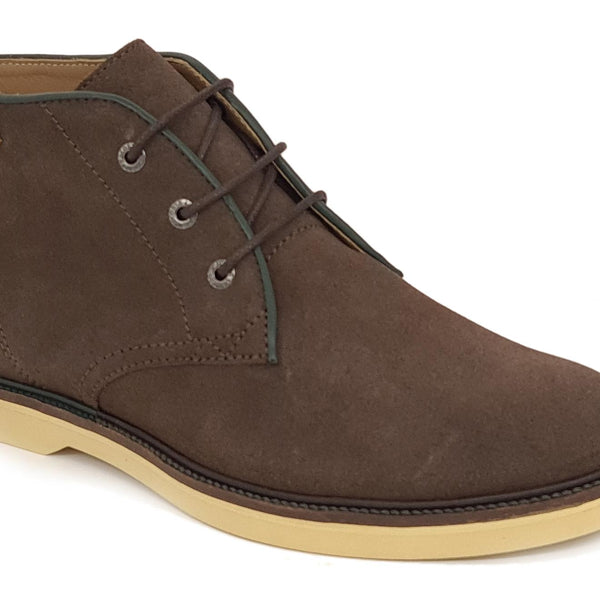 Lacoste Sherbrooke Brown Leather Mens Lace Up Boots