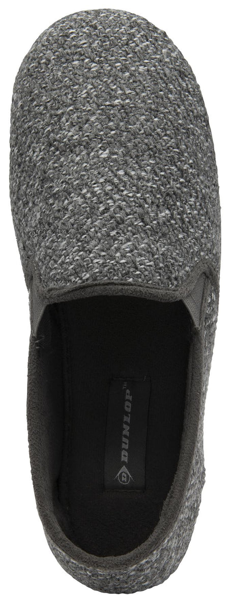 Dunlop Joel Mens Moccasin Slippers Twin Gusset Memory Foam
