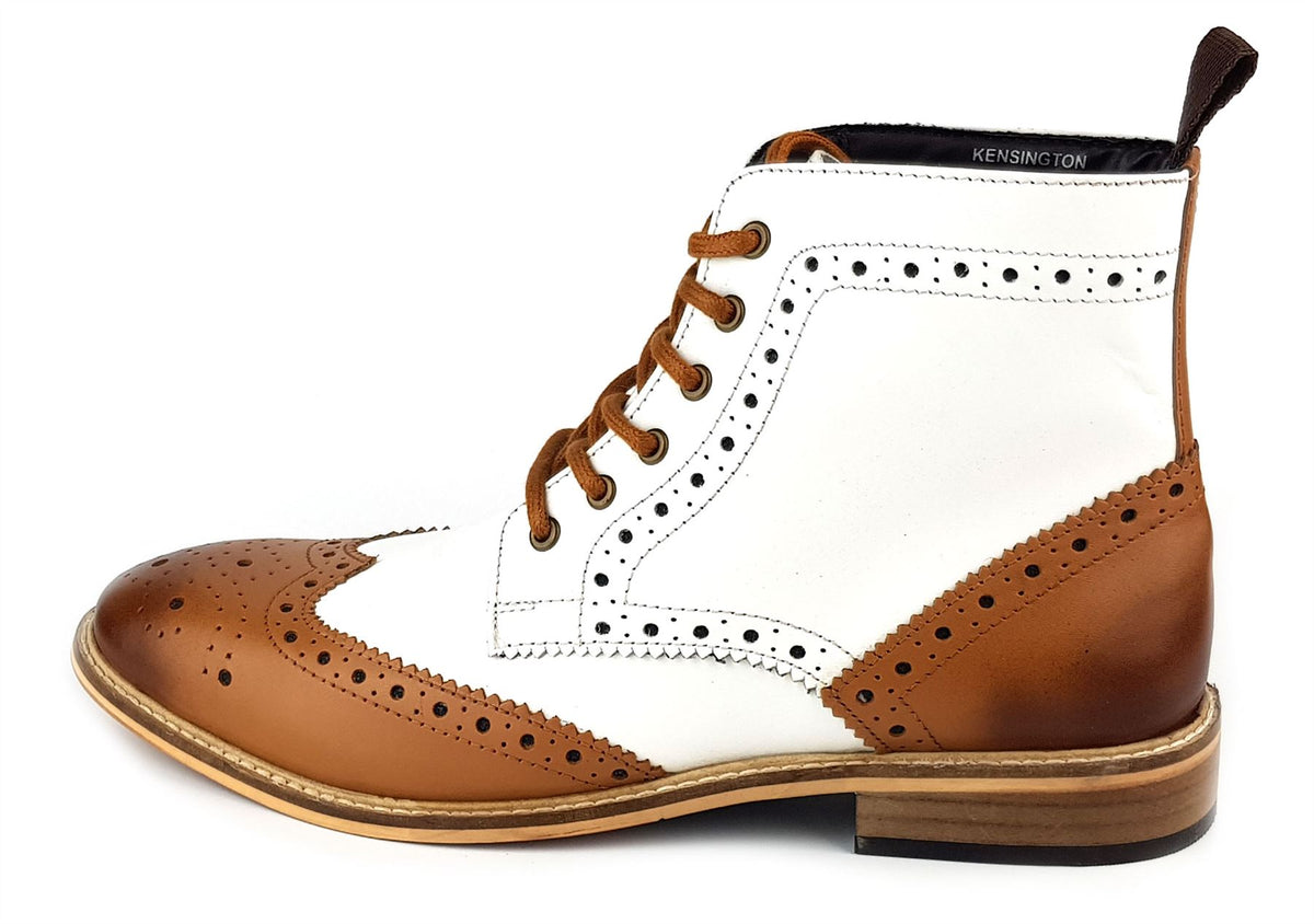 Frank James Kensington Mens Lace Brogue Leather Boots