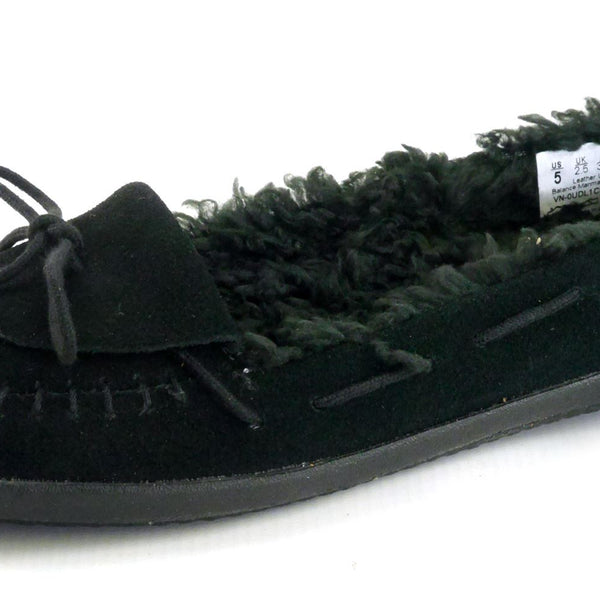 Vans Authentic Ladies Black Fleece Casual Spiller Pumps Shoes