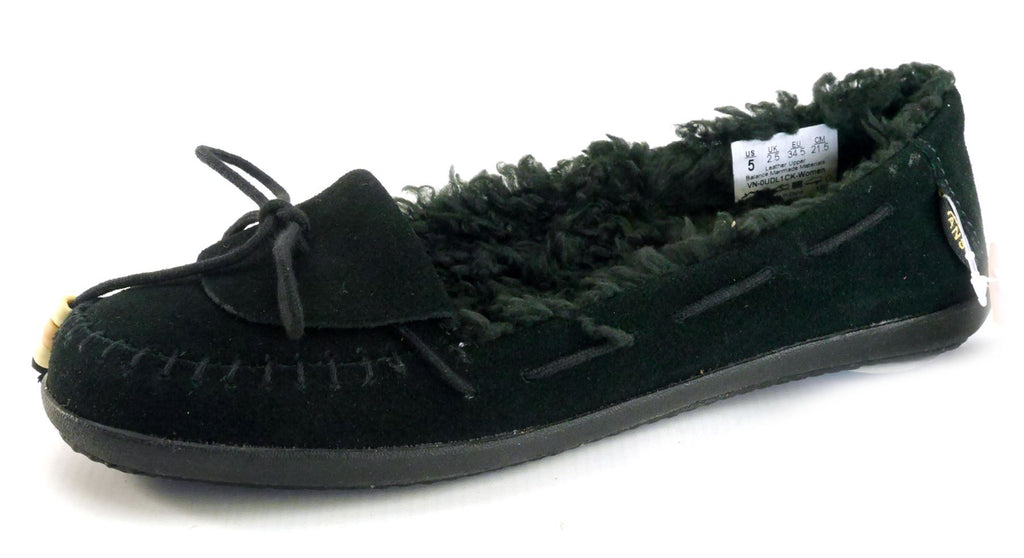 Vans Authentic Ladies Black Fleece Casual Spiller Pumps Shoes