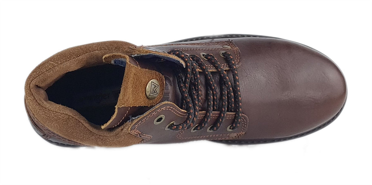 Wrangler Yuma Mens Leather Lace Casual Combat Boots
