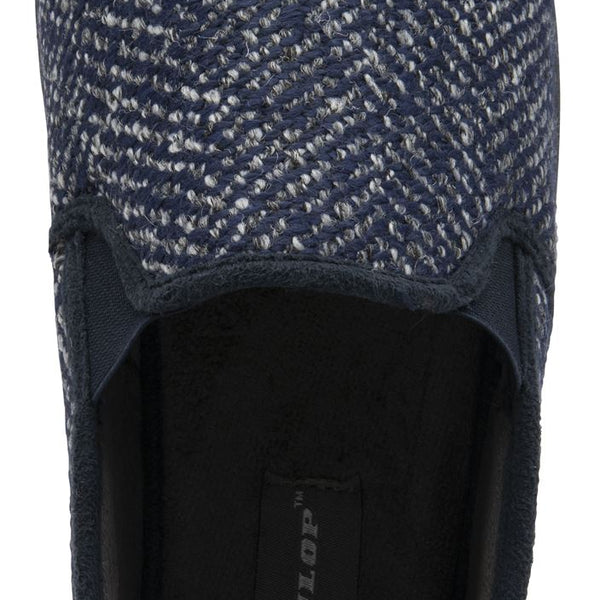 Dunlop Joel Mens Moccasin Slippers Twin Gusset Memory Foam