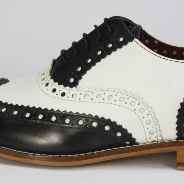 London Brogues Mens Leather Lace Up Wingtip Formal Gatsby Evening Brogue Shoes
