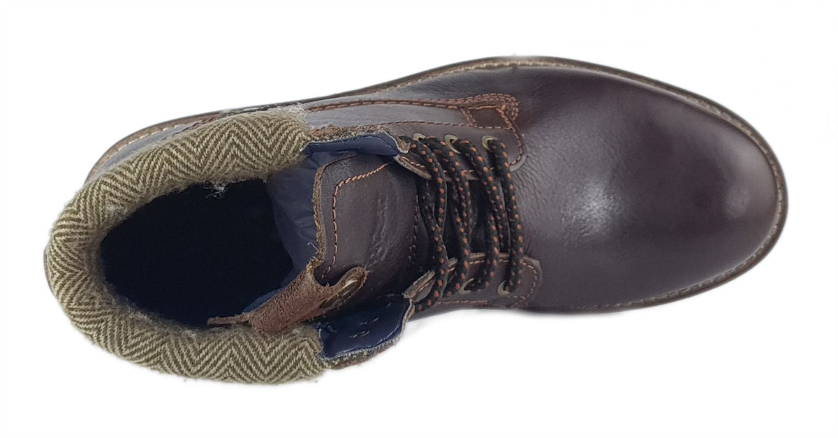 Wrangler Hill Tweed Lace Leather Combat Mens Boots