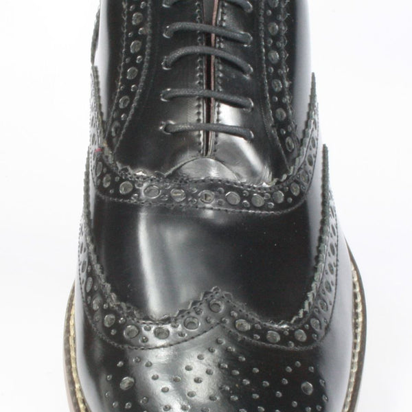 London Brogues Mens Leather Lace Up Wingtip Formal Gatsby Evening Brogue Shoes