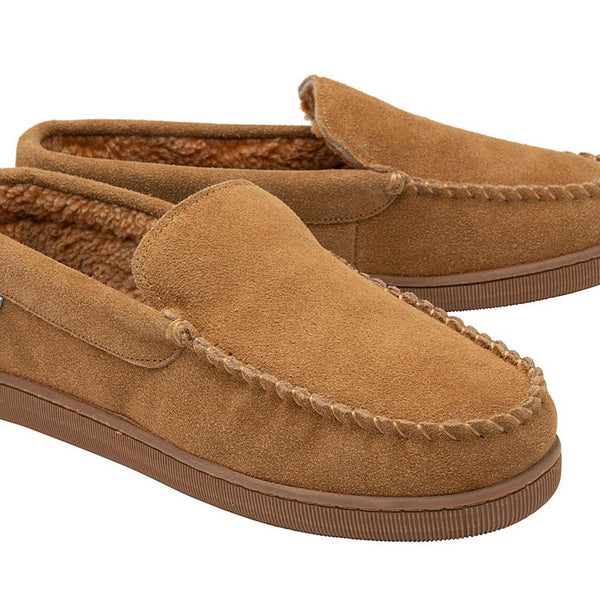 Dunlop Nathan Suede Leather Mens Memory Foam Loafer Slippers