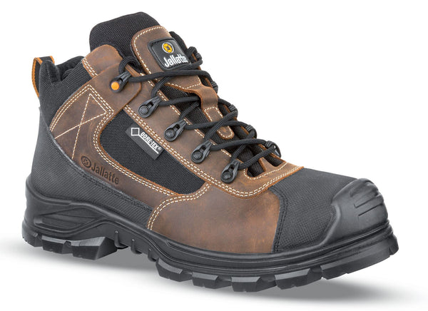 Jallatte Jaltex S3 Gore-Tex Waterproof Metal Free Safety Brown Lace Boots JJV53