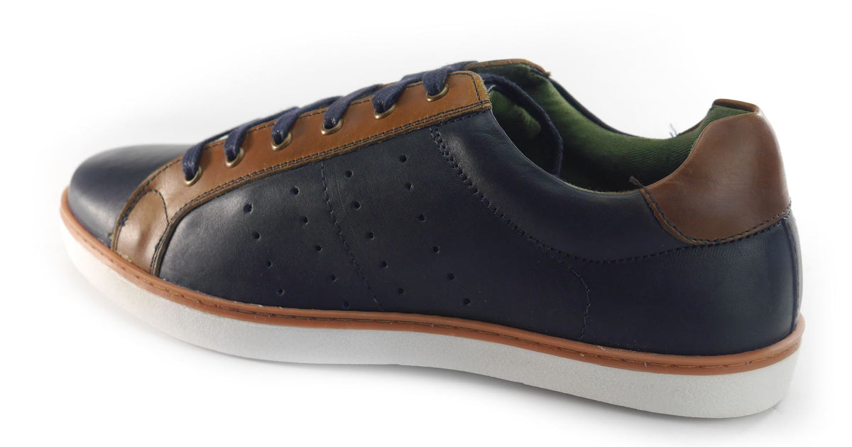 Silver Street Gower Casual Leather Lace Up Trainers Mens Shoes