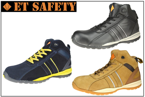 ET Safety C8137 Low Back Lace Up Leather Steel Toecap SB Work Boots