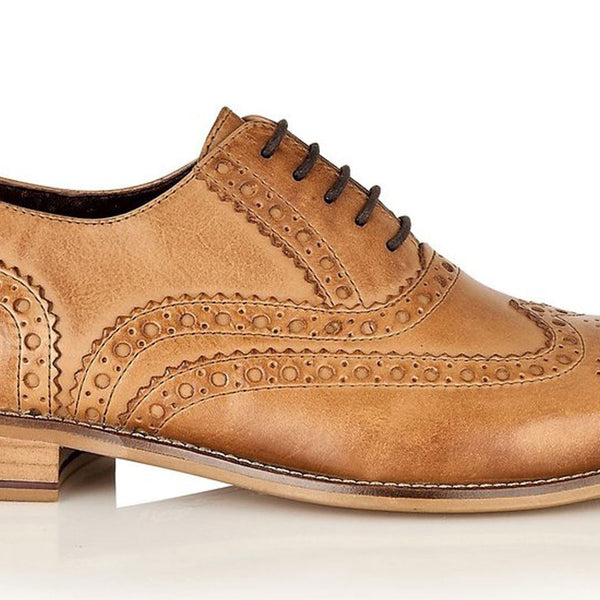 London Brogues Mens Leather Lace Up Wingtip Formal Gatsby Evening Brogue Shoes