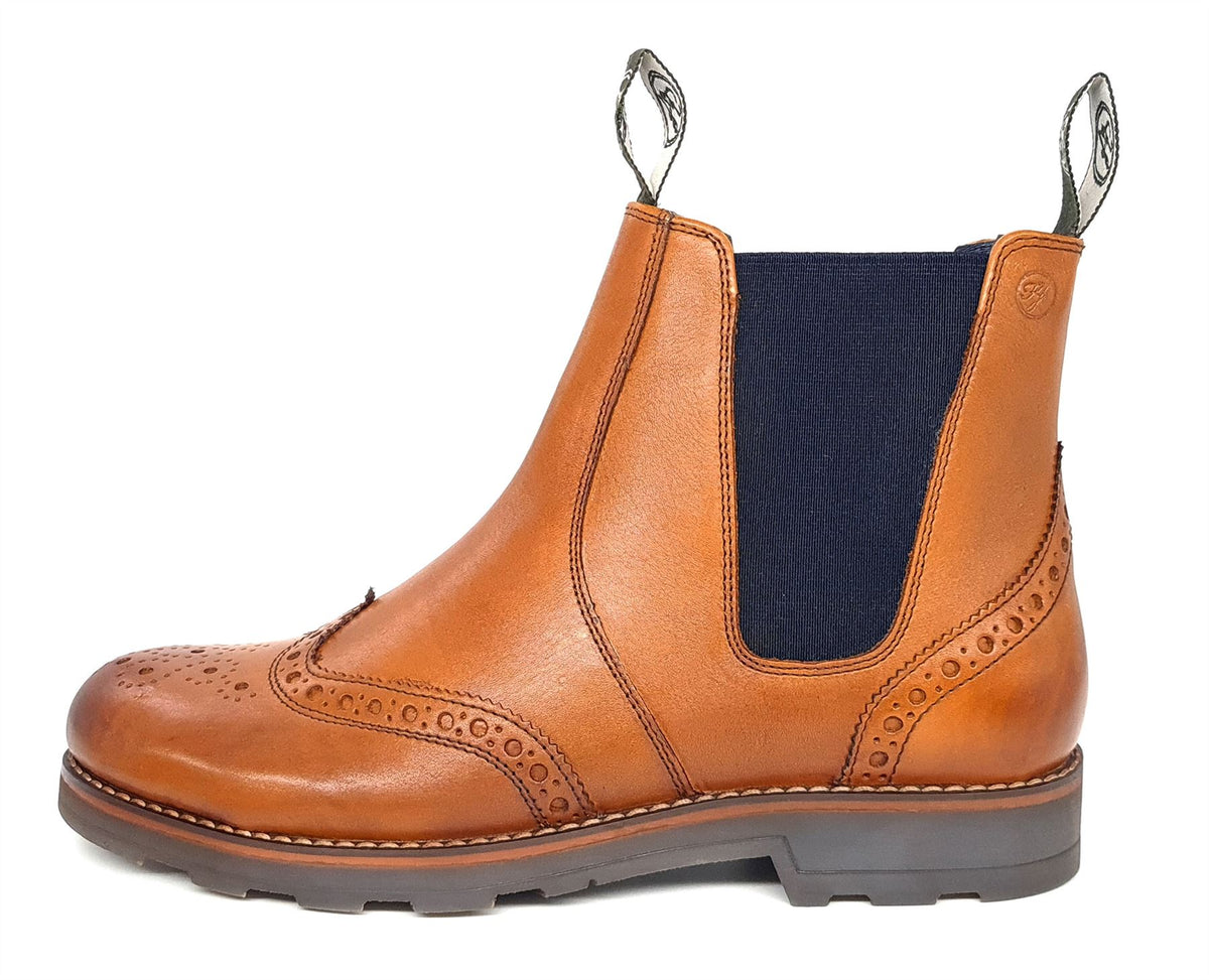 Frank James Boughton Leather Pull On Mens Chelsea Dealer Boots