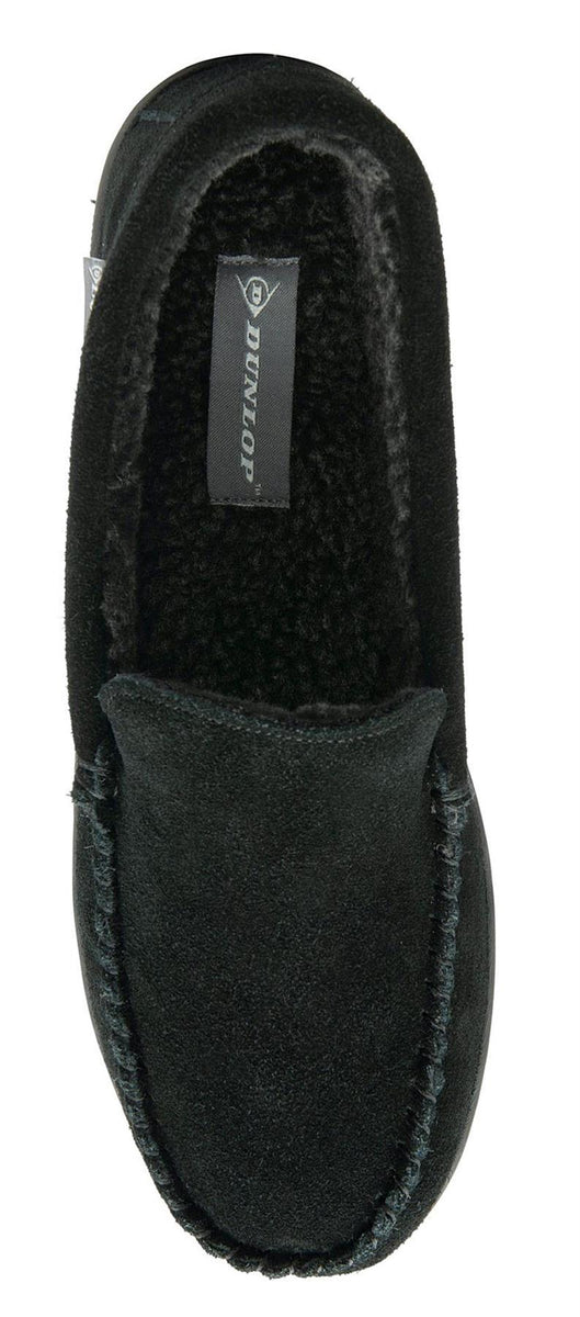 Dunlop Nathan Suede Leather Mens Memory Foam Loafer Slippers