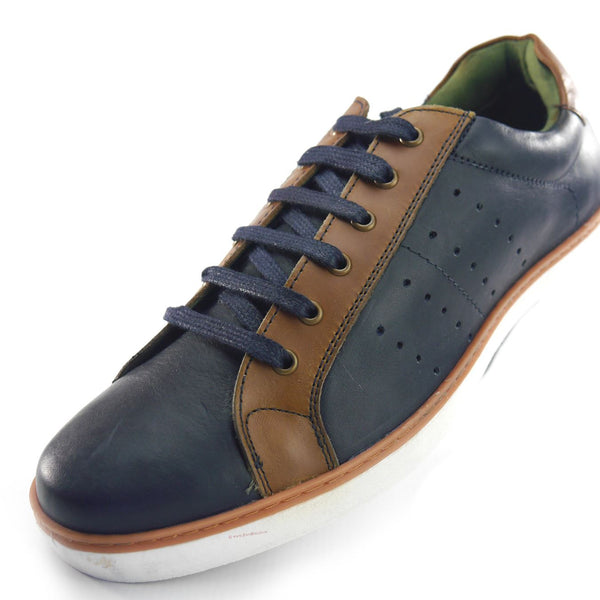 Silver Street Gower Casual Leather Lace Up Trainers Mens Shoes