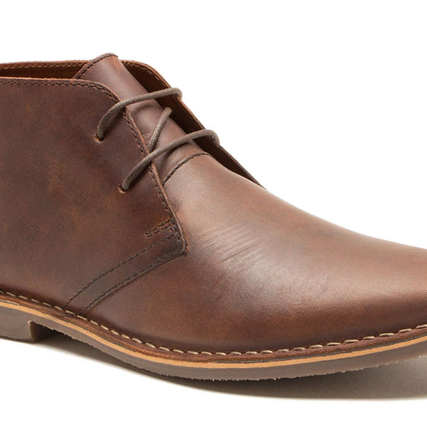 Red Tape Crick Gobi Leather Mens Lace Desert Boots