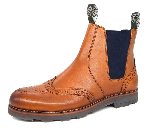 Frank James Boughton Leather Pull On Mens Chelsea Dealer Boots