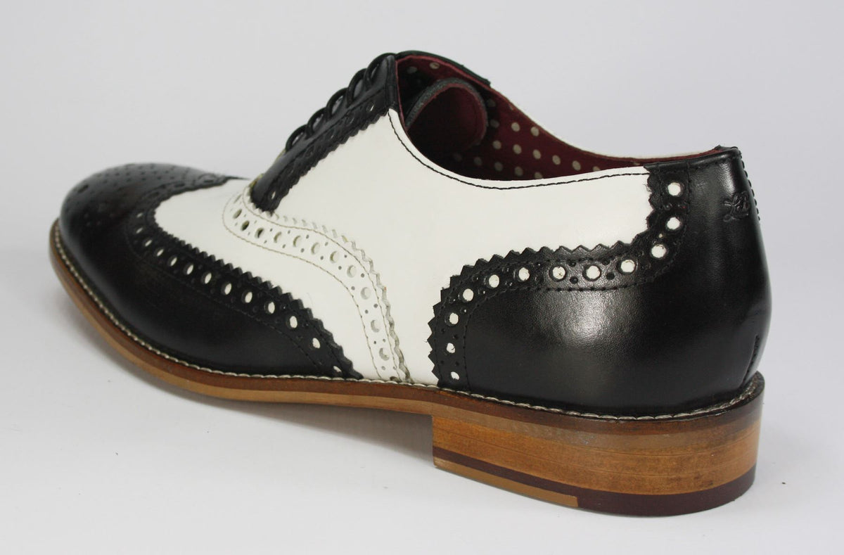 London Brogues Mens Leather Lace Up Wingtip Formal Gatsby Evening Brogue Shoes
