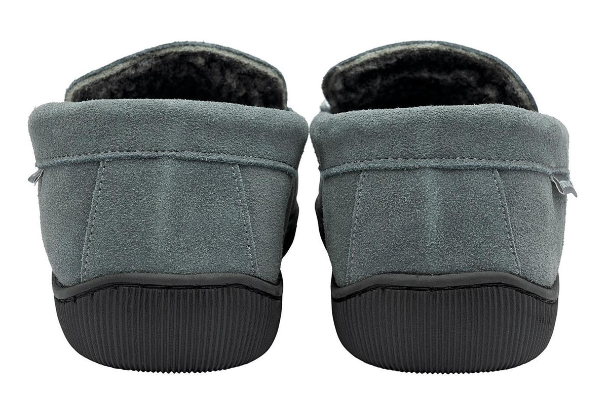 Dunlop Nathan Suede Leather Mens Memory Foam Loafer Slippers