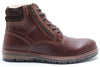 Red Tape Crick Sawston Mens Brown Fleece Zip Leather Warm Lace Up Boots