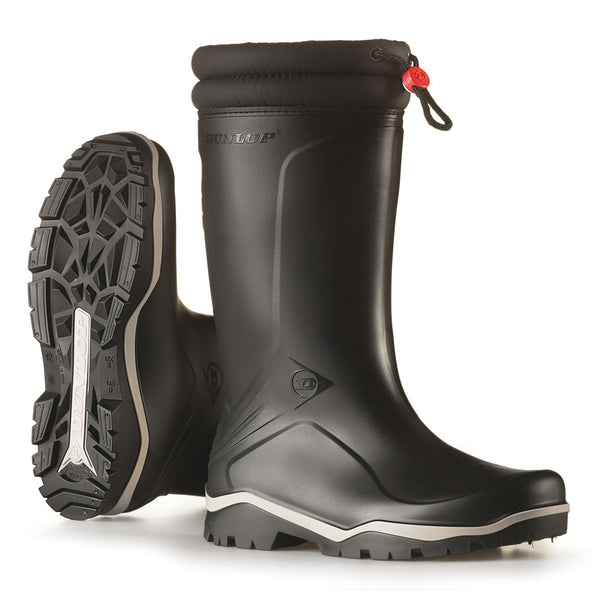 Dunlop Blizzard Warm Fleece Linned Padded Collar Wellington Boots